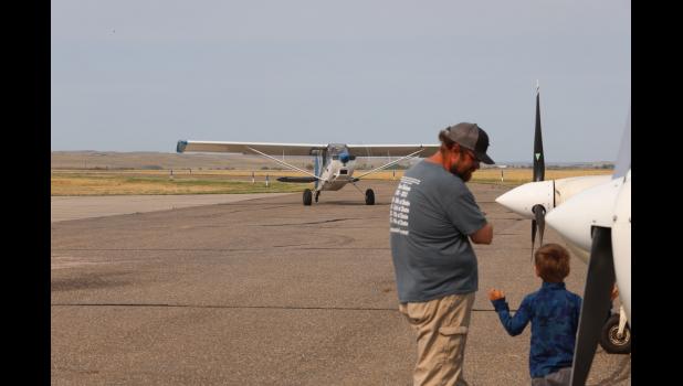 A pilot from Pierre flew into Philip, participating in the Wings and Wheels day this past Saturday.