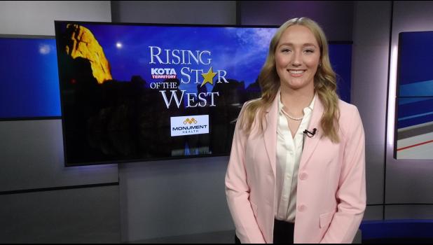 Harlie Heidler ... FHS Senior in studio ready to record her feature. Courtesy Photo