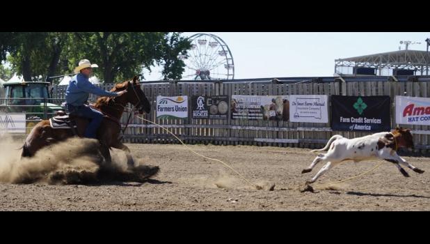 Tace Berglund ... brought home a saddle and bragging rights from this year’s South Dakota Timed Event Championship at the South Dakota State Fair. Photo courtesy Mindy Berglund