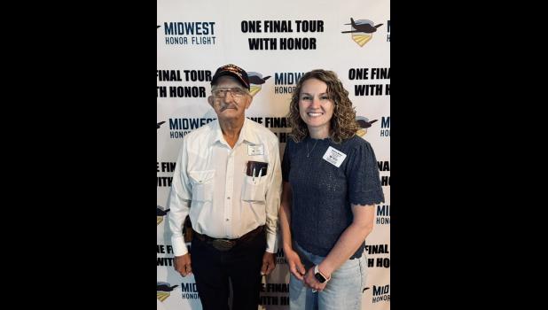 Philip Pearson with his guardian, Mallory Minor. Courtesy Photo