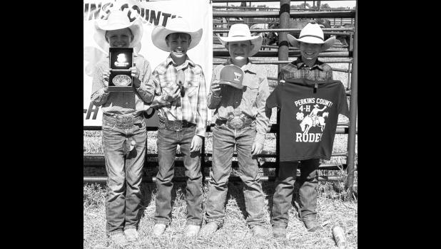 Kasen Hostutler, Taze Hawley, Stratin Humble, Loren Rausch Jr Jr Steer Riding winners.