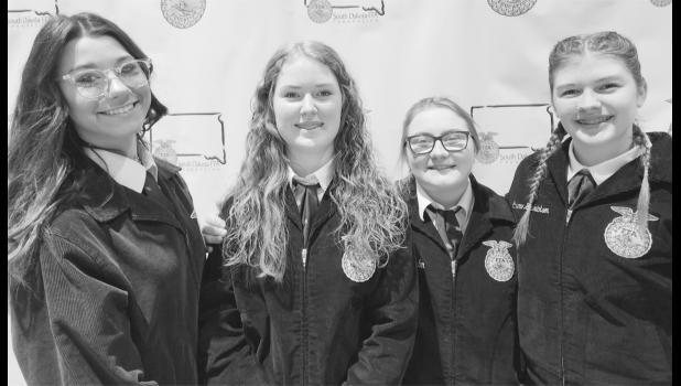 Jacelyn Veal, Sierra Hendrickson, Kimber Hulm and Cheyenne Hendrickson at State LDE’s in Box Elder.