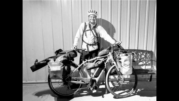 Rigby’s e-bike and gear.