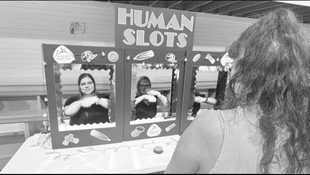 The human slot machine was a fun and popular booth!