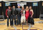 2024 Homecoming Royalty Court (l to r): Gus Stout, Maxx Richardson, King Garrett Hermann, Queen Breezy Amiotte, Makaylan Bonenberger, Bella Williams. Courtesy photo
