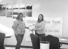 Krysti Barnes accepts the Friend of Economic Development Award given to the City of Murdo. Photo by Mishayla Buchannan